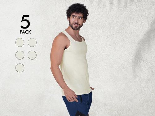 Easy 24X7 Cotton Neo Vest (Pack of 5)