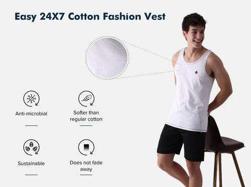 Easy 24X7 Cotton Vest (Pack of 2)