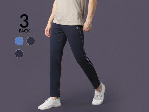 Easy 24X7 Cotton TrackPants (Pack of 3)