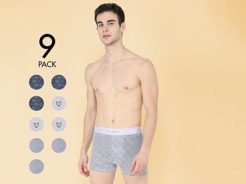 Second Skin MicroModal Printed Trunk (Pack of 9)