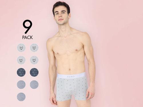 Second Skin MicroModal Printed Trunk (Pack of 9)