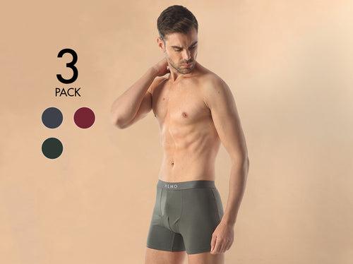 Better Cotton Solid Boxer Brief (Pack of 3)