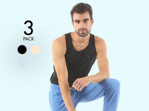 Easy 24X7 Cotton Vest (Pack of 3)