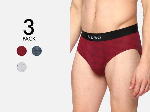 Second Skin MicroModal Printed Brief (Pack of 3)