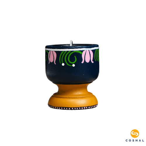 Handcrafted and Painted Pichwai Motifs Tealight Candle Holders | Coshal | DP04