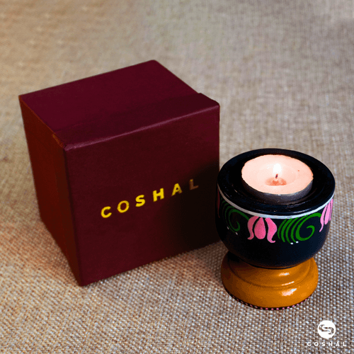 Handcrafted and Painted Pichwai Motifs Tealight Candle Holders | Coshal | DP04