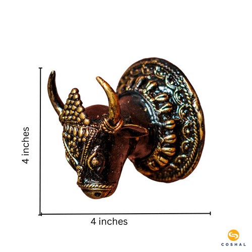 Brass Cow Head | Best for wall decor | Bastar Dhokra Art | Room Decor | Wall art for Living Room| Coshal | CD84