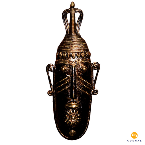 Brass Wall Mask | Best for wall decor| Bastar Dhokra Art | Room Decor | Wall art for Living Room| Coshal | CD74