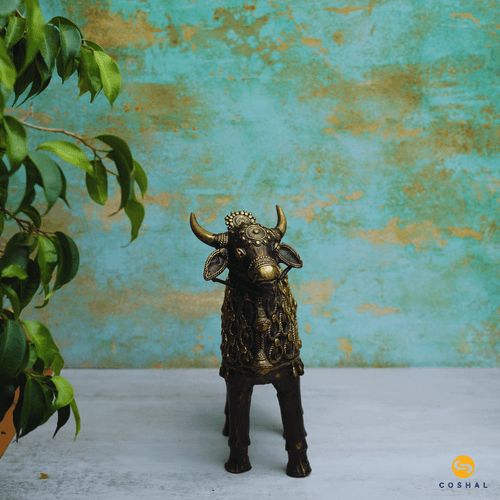 Nandi | Best for table decor |  Bastar Dhokra Art | Room Decor | Coshal | CD76