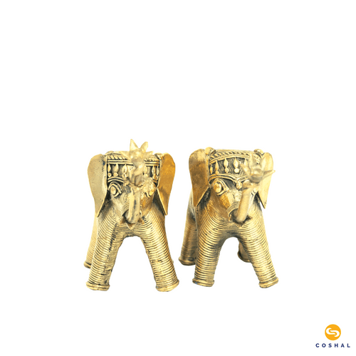 Brass Elephant Decor | Best for table tops |  Bastar Dhokra Art | Room Decor | Coshal | CD05