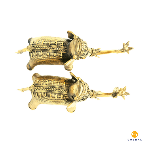 Brass Elephant Decor | Best for table tops |  Bastar Dhokra Art | Room Decor | Coshal | CD05