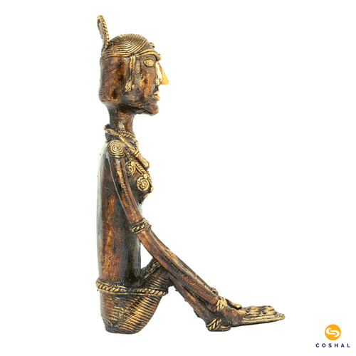 Tribal Women (Madin) | Dhokra Brass Art | Best used as showpiece | Coshal | CD20