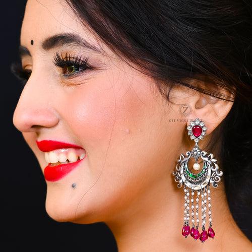 Jadau Moti Chaand Earring