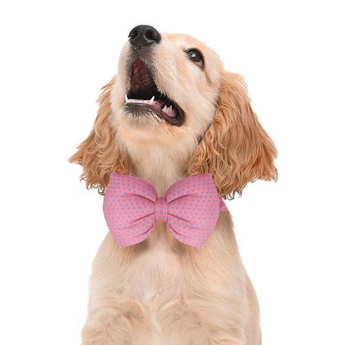 Matching Polka Pink Dog Shirt & Dog Bow Tie  | Adjustable Bow Tie for Dogs | Breathable Fabric Shirt for Dogs