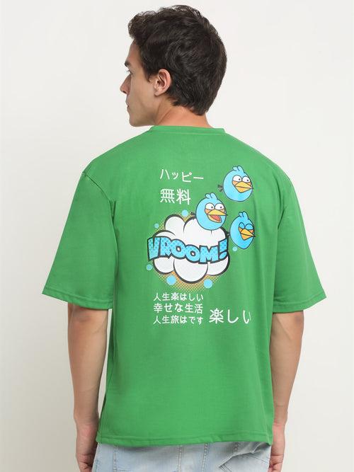 Vroom Tweet- Green  Oversized T-Shirt