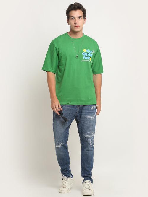 Good Vibes Only - Green Oversized T-Shirt