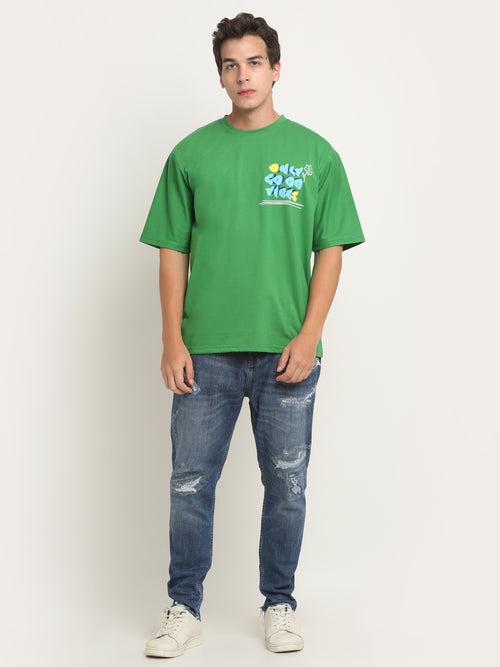 Good Vibes Only - Green Oversized T-Shirt