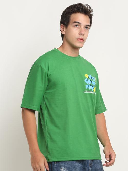 Good Vibes Only - Green Oversized T-Shirt