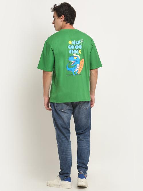 Good Vibes Only - Green Oversized T-Shirt