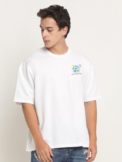 Only Good Vibes - White Oversized T-Shirt