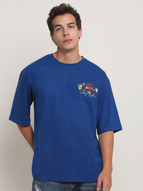 Vibing Together Fnb Blue Oversized T-Shirt