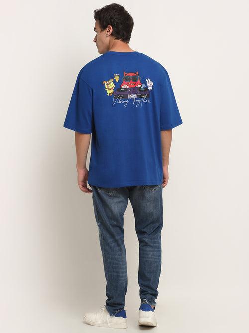 Vibing Together Fnb Blue Oversized T-Shirt