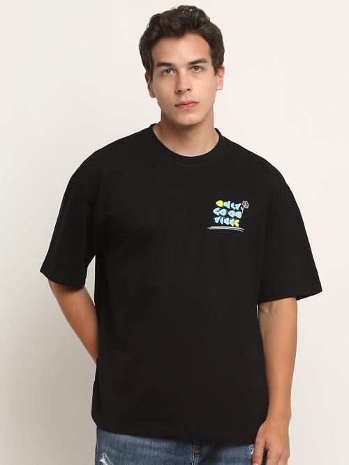 Only Good Vibes - Black Oversized T-Shirt