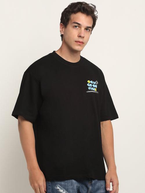 Only Good Vibes - Black Oversized T-Shirt