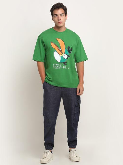 Hyper Bird - Green Oversized T-Shirt