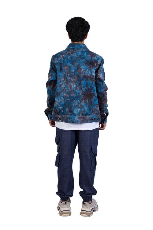 Marble Blue Tie Dye Jacket