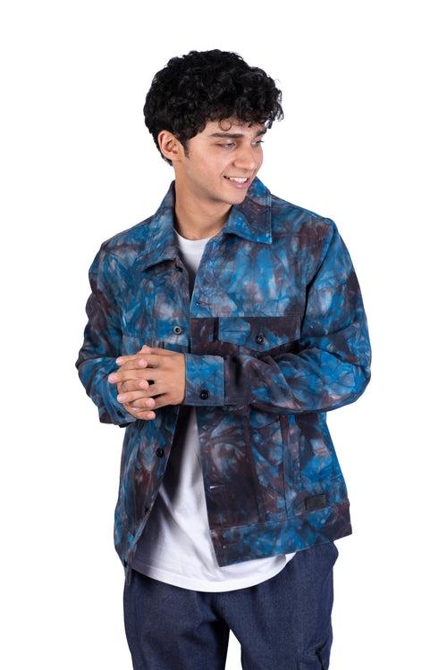 Marble Blue Tie Dye Jacket