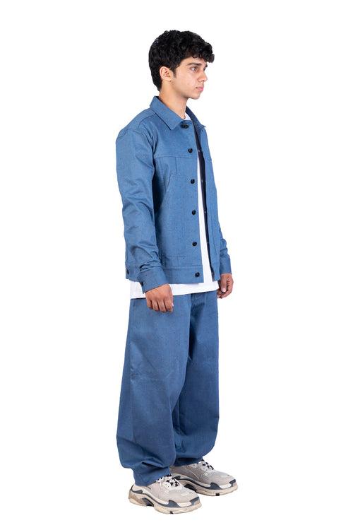 Theorem Melange Denim Extra Loose fit Explora Trousers