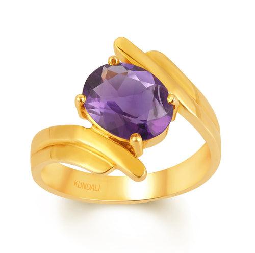 Vibrance Amethyst (Jamuniya) gold ring