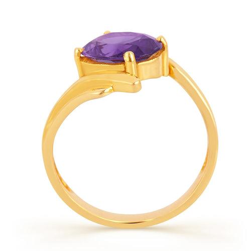 Vibrance Amethyst (Jamuniya) gold ring