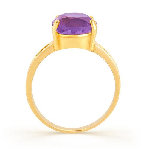 Heartband Amethyst (Jamuniya) gold ring