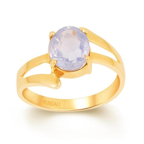 Elegant Blue Sapphire (Neelam) gold ring