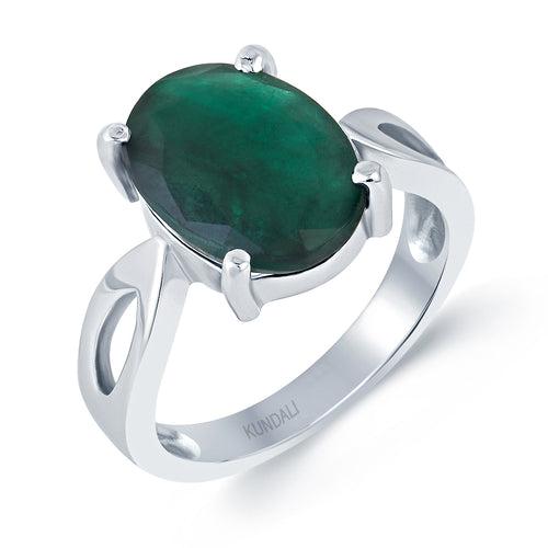 Grace Emerald (Panna) silver ring