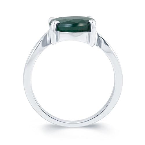 Grace Emerald (Panna) silver ring