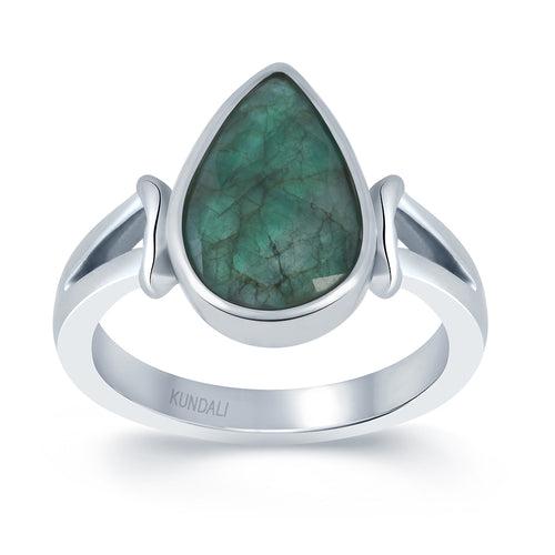 Affinity Emerald (Panna) silver ring