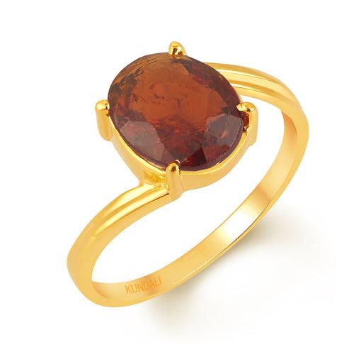 Ehsaas Garnet (Gomed) gold ring