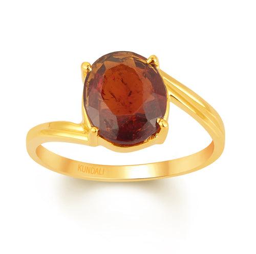 Ehsaas Garnet (Gomed) gold ring