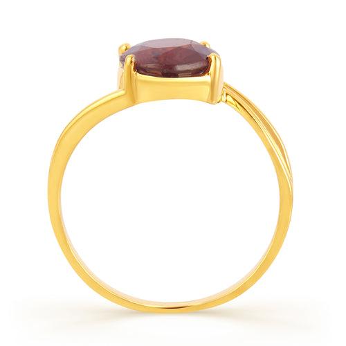 Ehsaas Garnet (Gomed) gold ring