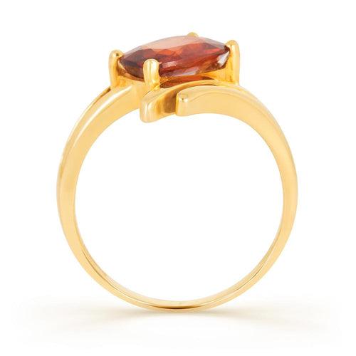 Noble Garnet (Gomed) gold ring