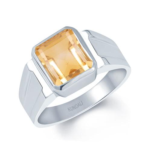 Roman Golden Topaz (Sunela) silver ring