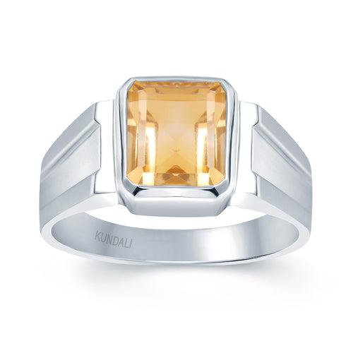 Roman Golden Topaz (Sunela) silver ring