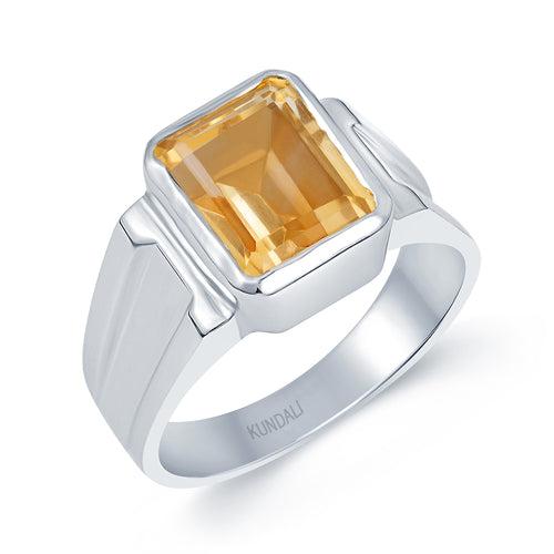 Roman Golden Topaz (Sunela) silver ring