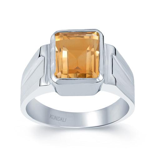 Roman Golden Topaz (Sunela) silver ring