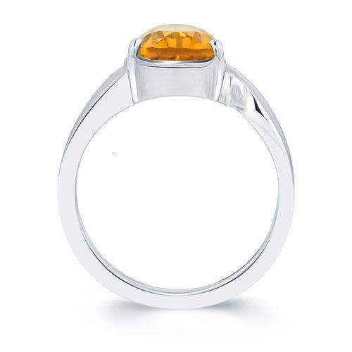 Radiant Golden Topaz (Sunela) silver ring