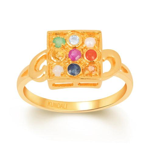 Navratna gold ring for Women