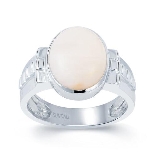 Luxe Opal silver ring